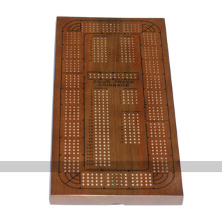 4 Track Classic Cribbage Set, Solid Oak
