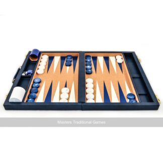 Crisloid Classic Blue 21-inch Tournament Attaché Backgammon Set