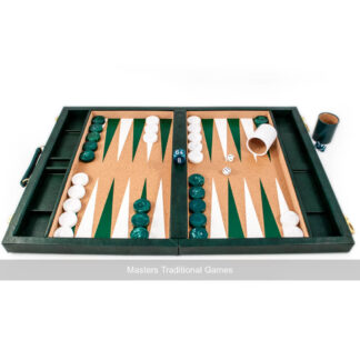 Crisloid Classic Green Champion Attaché 19-inch Backgammon Set