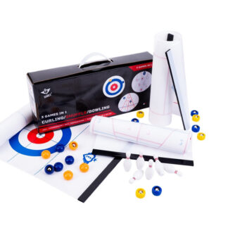 3-in-1 Curling, Table Shuffleboard and Bowling Game - 120cm