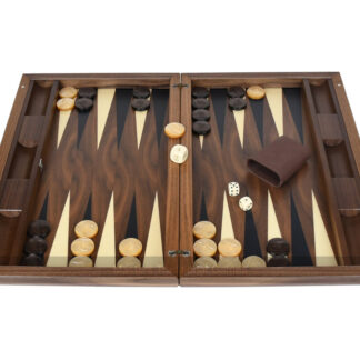 Dal Negro London Walnut 19-inch Backgammon Set