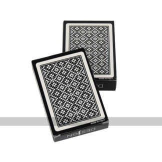 Desjgn Matrix Playing Cards (black, bridge size, reg. index, 2 decks)