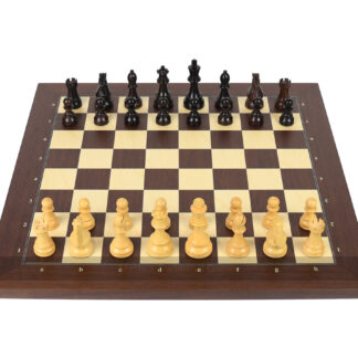 DGT Rosewood USB e-Board with indices - Royal Electronic Chess Pieces