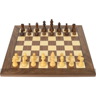 DGT Walnut Chess Board with Timeless Wooden Chess Pieces