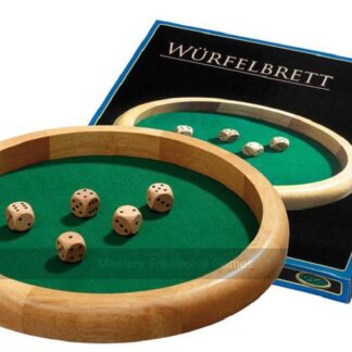 Large Wooden Dice Tray with Dice (39cm)