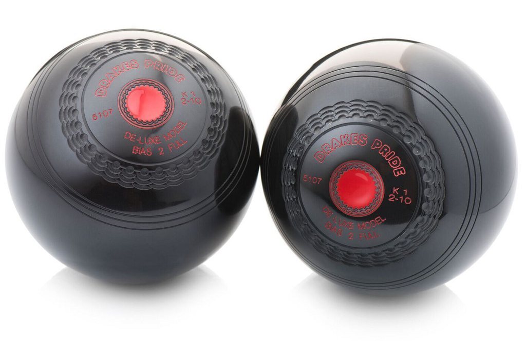 Drakes Pride Deluxe Crown Green Bowls - Black - 2lb 14oz - Mount Colour - Orange