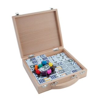 Longfield Games Mexican Train Dominoes in Wooden Case