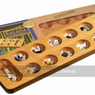 Large 47cm Bamboo Kalaha / Mancala Game by Philos