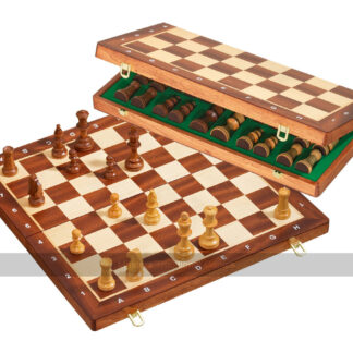 Philos Deluxe Wooden Chess Set with Folding Board & Pieces