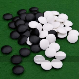 Plastic Go Stones, 8.5mm thick (180 of each colour)