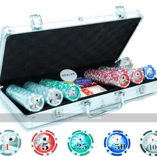 Texas Hold'em Deluxe Poker Set in Aluminium Case with 300 Chips