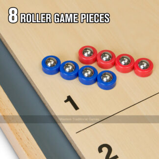 8 Rollers (4 Red + 4 Blue) for Table Shuffleboard & Curling Table-top Game