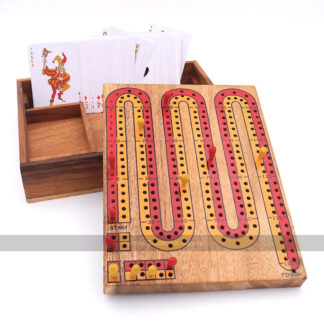 Wooden Cribbage in Storage Box