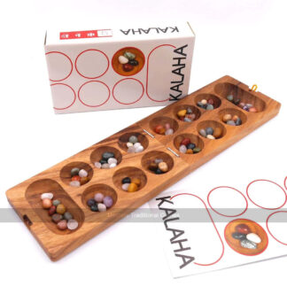 Folding Kalaha Game with Semi-Precious Stones