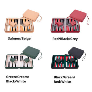 Engelhart 9 inch Backgammon Travel Set - Choice of colour