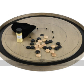 Tracey 'Grey Rock' Crokinole Board (dark grey ditch & hole - 26 disks)