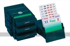 Bridge Partner - Set of 4 Bridge Boxes with Bidding cards (Green)