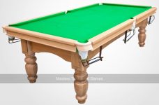 Hand-made, Dual-Height Snooker Dining Table - 8ft, oak, with accessories